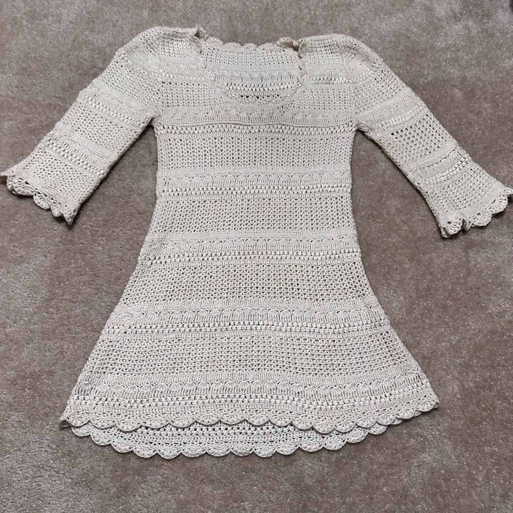 Custom knitted cute mini dress